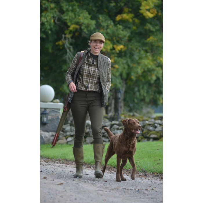 Koszula damska Chevalier Teal Light Flannel Olive Green Checked (1060235-C6033)